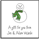 Kelly Hughes Designs - Gift Stickers (Snowman - Holiday) (s131)